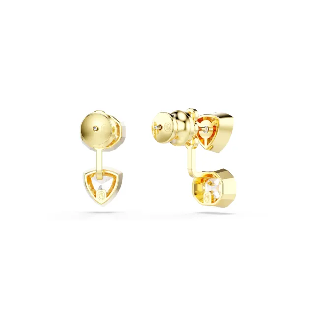 【SWAROVSKI 施華洛世奇】官方直營 Imber 耳環袋 混合式切割 鍍金色 | 5705461