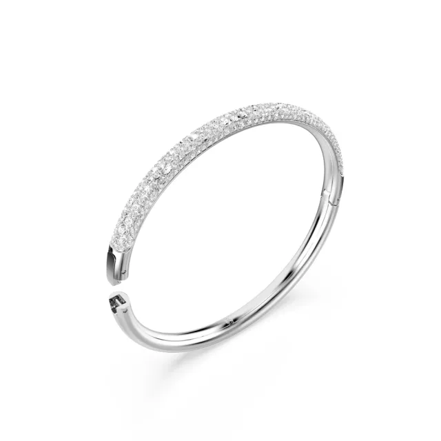 【SWAROVSKI 施華洛世奇】官方直營 Meteora 手鐲 雪花密鑲 鍍白金色/鍍玫瑰金色(2色任選)