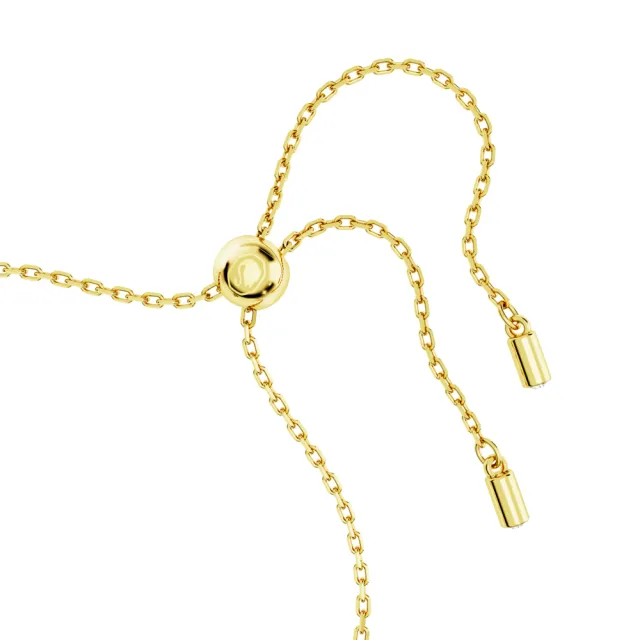 【SWAROVSKI 施華洛世奇】官方直營 Idyllia 手鏈 混合式切割 幸運草 綠色 鍍金色 | 5666585