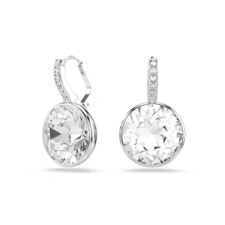 【SWAROVSKI 施華洛世奇】官方直營 Millenia 水滴形耳環 鍍白金色 | 5731149