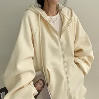 【Uicy】韓版小眾寬鬆慵懶風休閒連帽外套 小可愛背心衣服女 J32