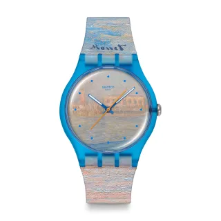 【SWATCH】MONET`S PALAZZO DUCALE 莫內《總督宮》/古根漢美術館聯名 SO29Z150 (41mm)