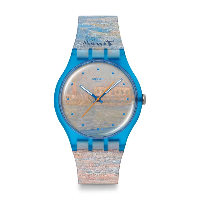 【SWATCH】MONET`S PALAZZO DUCALE 莫內《總督宮》/古根漢美術館聯名 SO29Z150 (41mm)