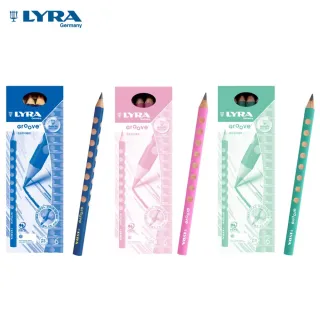 【LYRA】三角洞洞鉛筆6入(常規色)｜德國製 洞洞筆 三角鉛筆 大三角鉛筆 粗三角鉛筆