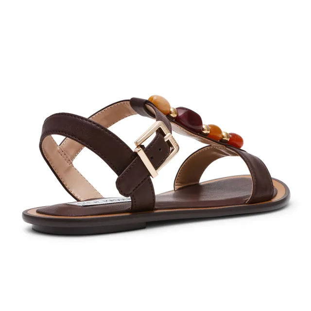 【steve madden】繽紛串珠平底涼鞋 CARPERTINA-B(咖色)