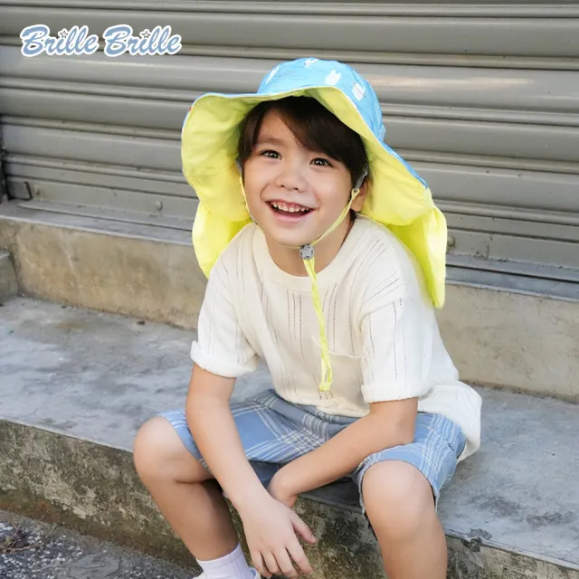 【Brille Brille】海馬系列 頸部防護 UPF50+兒童防曬帽(可收放型- 多款)