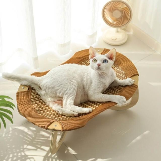 【MIAO FAIRY 喵仙兒】涼蓆款橢圓寵物行軍床(寵物睡窩)