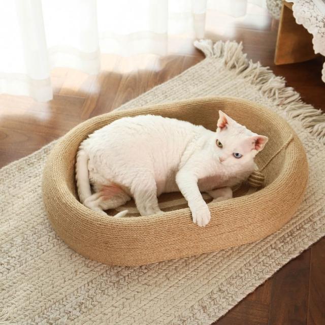【MIAO FAIRY 喵仙兒】肉桂棕深凹劍麻貓睡窩(貓抓窩/貓玩具)