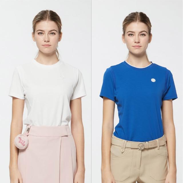 【Lynx Golf】首爾高桿風格！女款吸濕排汗內印涼感圓領短袖T恤(二色)