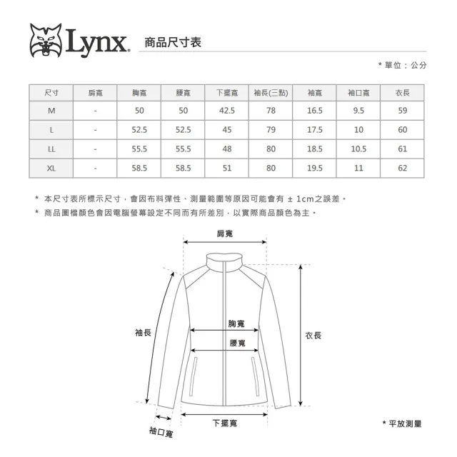 【Lynx Golf】女款防風透氣吸濕排汗雙層立領外套/夾克(二色)