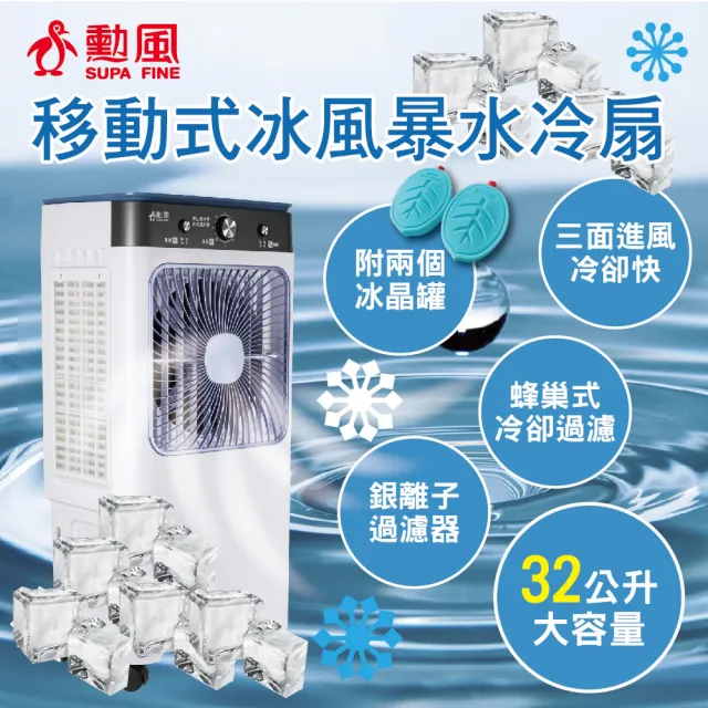 勳風】32L冰風暴水冷扇電風扇冷氣扇涼風扇水冷扇風扇(HFA-K0632