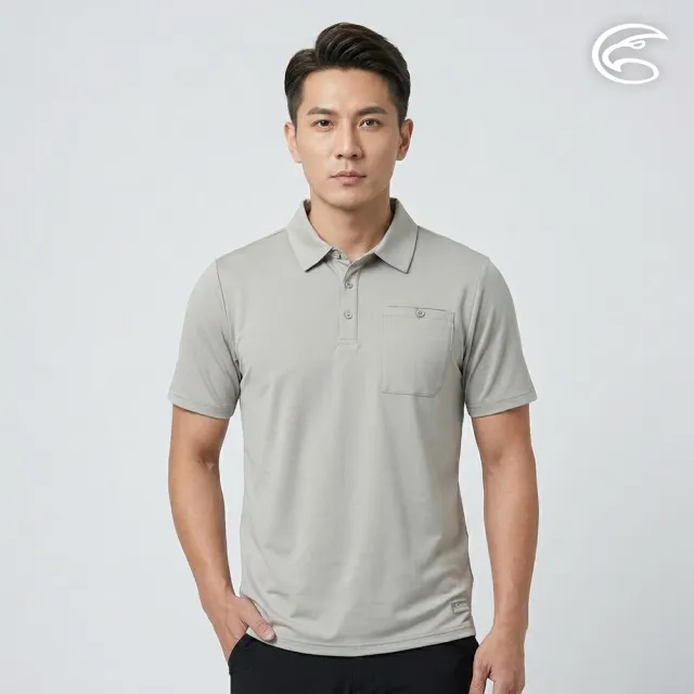 【ADISI】男緹花快排抑菌消臭POLO衫 AL2611022 灰卡其 M-3XL｜透氣 吸濕排汗 防臭 彈性 排汗衣