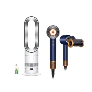 【dyson 戴森】HD16 吹風機 溫控 負離子(普魯士藍限定色) + AM15 涼暖風扇  (超值組)