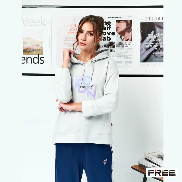 【FREE】MADE.純棉側開衩口袋連帽衫(3色)