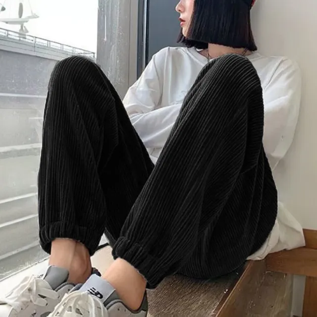 【Uicy】韓版加厚加絨內刷毛休閒寬褲 寬褲 褲子 女裝P302