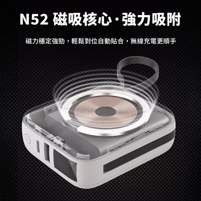 【AZOMA】T10 五合一磁吸無線快充 10000mAh 行動電源 台灣製造(磁吸/自帶線/無線/具Wh標示)