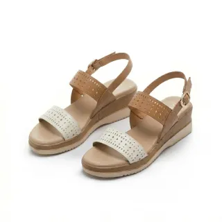 【FAIR LADY】芯太軟 經典鏤空寬帶粗涼鞋(白/2E3170 女鞋)