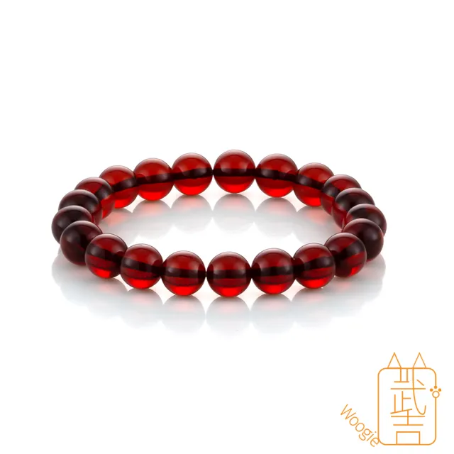 【Woogie武吉珠寶】琥珀蜜蠟精品血珀手鍊(淨水9mm)