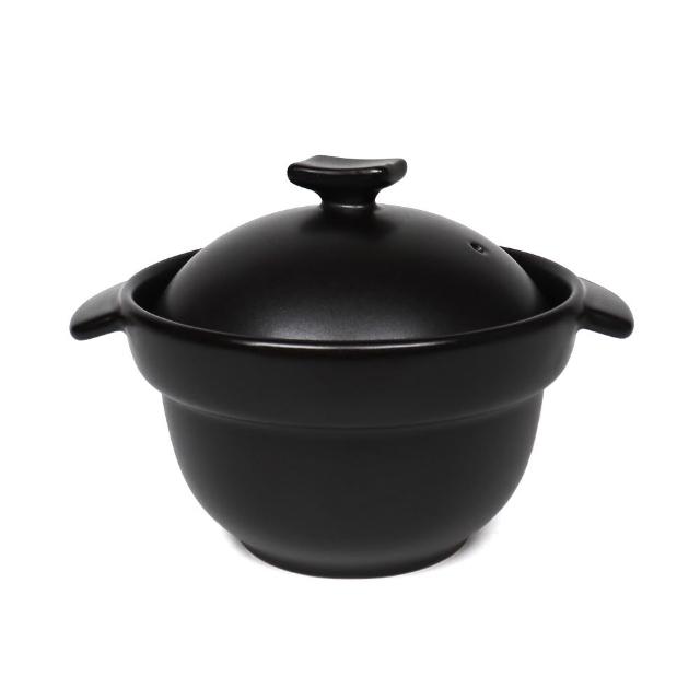 福介商店 日本土鍋 萬古燒 可微波黒釉1合炊飯鍋 陶鍋 砂鍋 燉鍋 煮飯 日本製