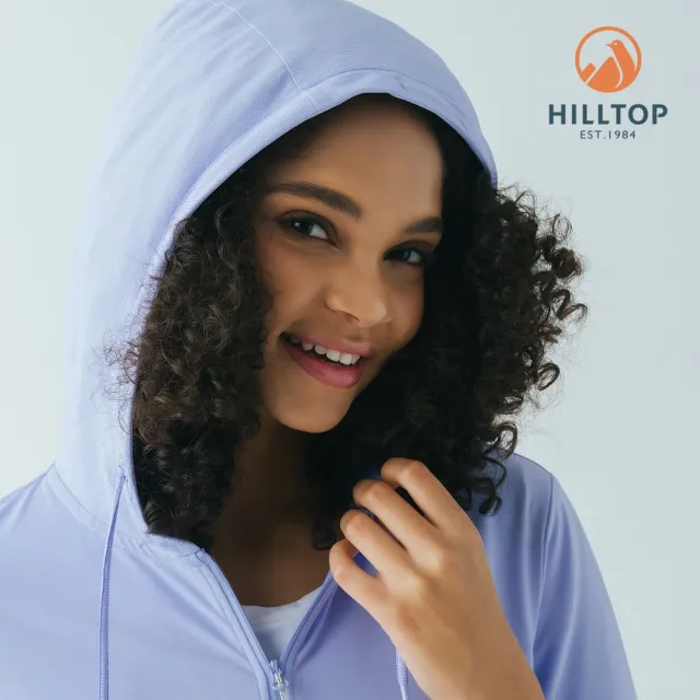 【Hilltop 山頂鳥】Polygiene抗菌吸濕快乾抗UV彈性冷黑外套 女款 薰衣草紫｜PS02XFG9ECJ0
