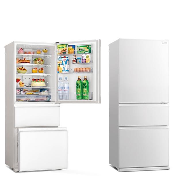 【MITSUBISHI 三菱電機】三門450L一級能變頻玻璃鏡面冰箱 含基本安裝+舊機回收 -(MR-CGX45EP)