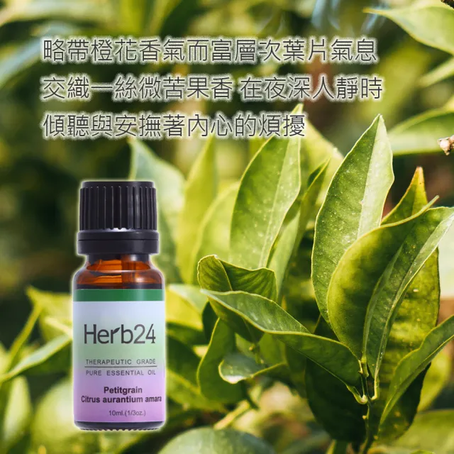 【草本24】Herb24 山石高頻負離子水氧機４件組｜甜橙、苦橙葉、茶樹各10ml (保固一年 香氛機 加濕器)