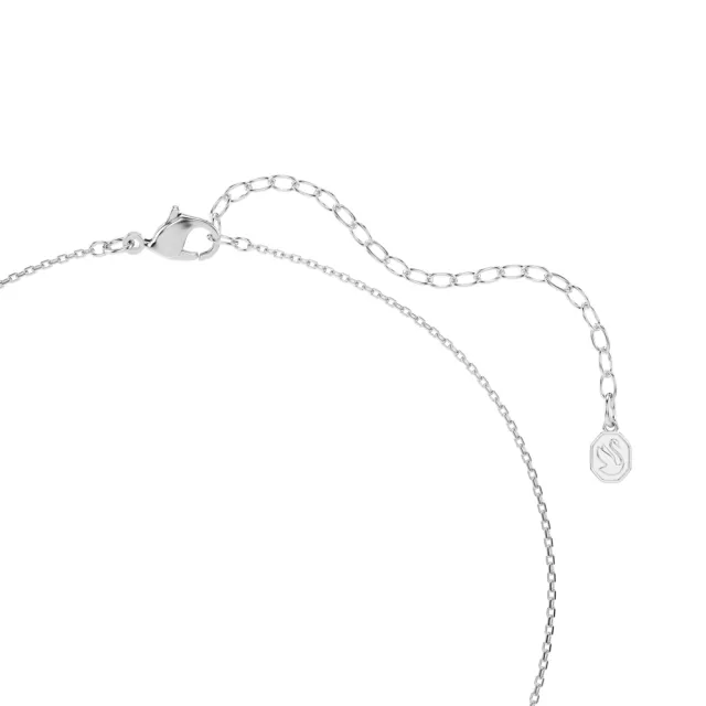 【SWAROVSKI 施華洛世奇】官方直營 Symbolica 馬蹄鐵 藍色鏈墜 圓形切割 密鑲 鍍白金色 | 5746562