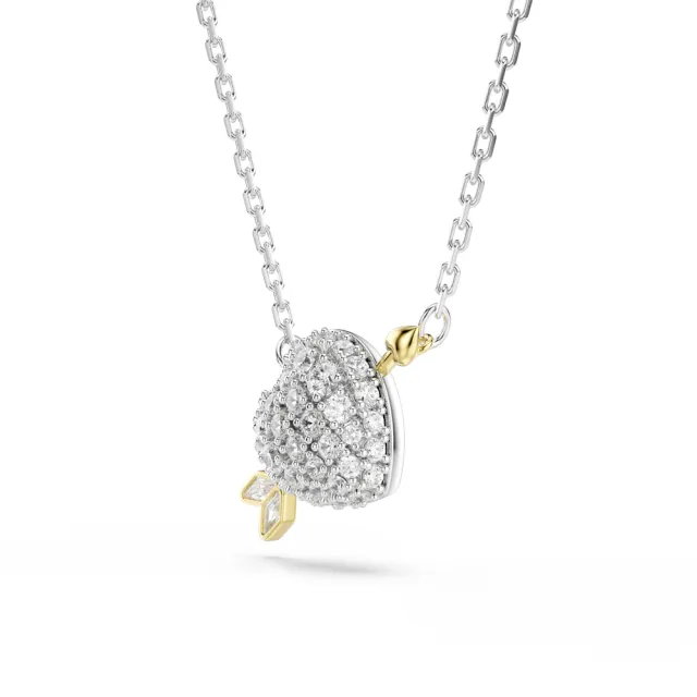 【SWAROVSKI 施華洛世奇】官方直營 Idyllia 心形鏈墜 愛心 白色 多種金屬潤飾 | 5737291