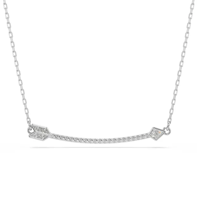 【SWAROVSKI 施華洛世奇】官方直營 Idyllia 箭頭鏈墜 鍍白金色  愛神系列 | 5737293