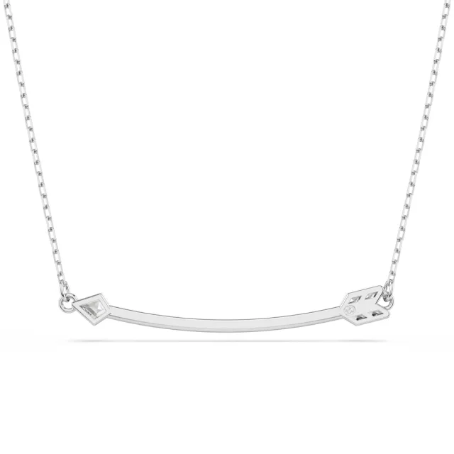 【SWAROVSKI 施華洛世奇】官方直營 Idyllia 箭頭鏈墜 鍍白金色  愛神系列 | 5737293