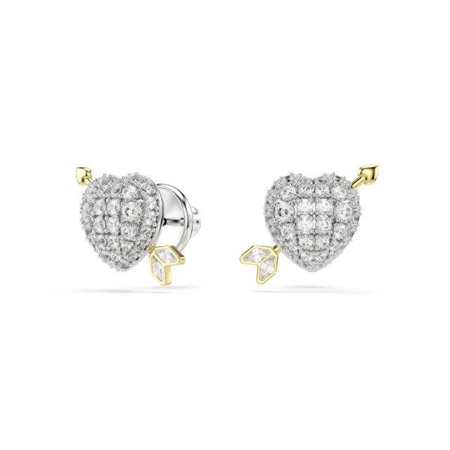 【SWAROVSKI 施華洛世奇】官方直營 Idyllia 愛心與箭頭耳釘 愛神系列 | 5737298 (情人節禮物)