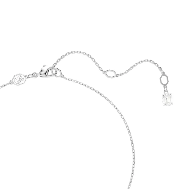【SWAROVSKI 施華洛世奇】官方直營 Idyllia 鏈墜 雪花 鍍白金色 | 5691484