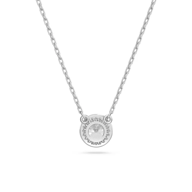 【SWAROVSKI 施華洛世奇】官方直營 Una Angelic 鏈墜 圓形切割 密鑲 白色 (2色任選)