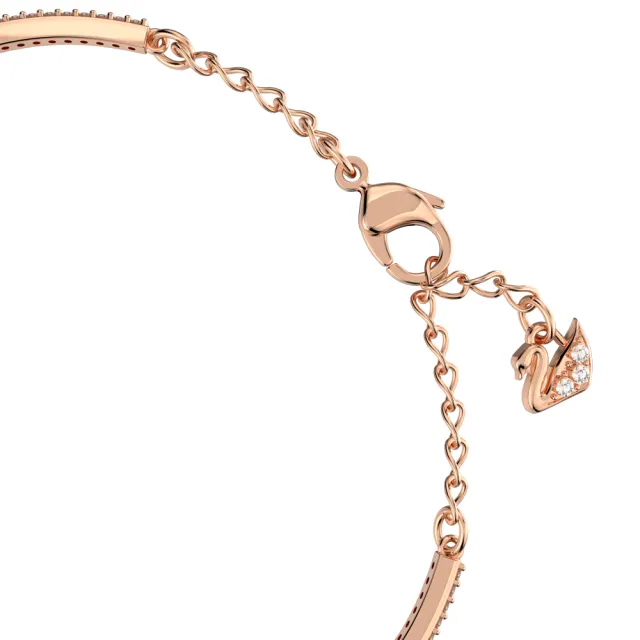 【SWAROVSKI 施華洛世奇】官方直營 Una 手鐲 幸運草 白色 鍍玫瑰金色 | 05642925