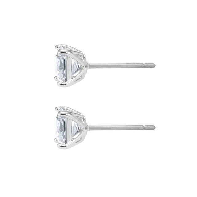 【SWAROVSKI 施華洛世奇】官方直營 Stilla Attract 耳釘 方形切割 白色 鍍白金色/鍍玫瑰金色(2色任選)