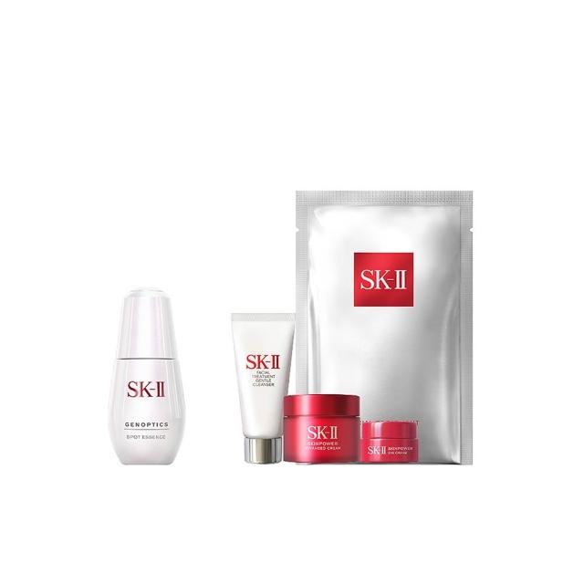 SK-II 超肌因淨斑精華75ml 是一款專櫃級美白保濕精華液，適用於臉部與眼部，能有效改善肌膚暗沉、色斑問題，提升肌膚透亮度與水潤感。含有 SK-II 獨家研發的超肌因成分，強化肌膚修復與保養，適合各種膚質使用。