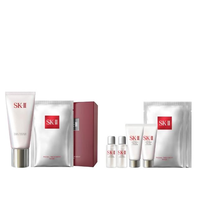 【SK-II】官方直營 面膜潔面雙重組(面膜6片＋潔面乳120g)