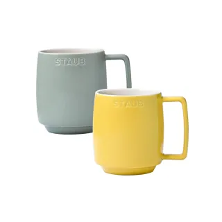 【STAUB】陶瓷拿鐵杯350ml-檸檬黃/莫蘭迪綠2色任選(德國雙人牌集團官方直營)