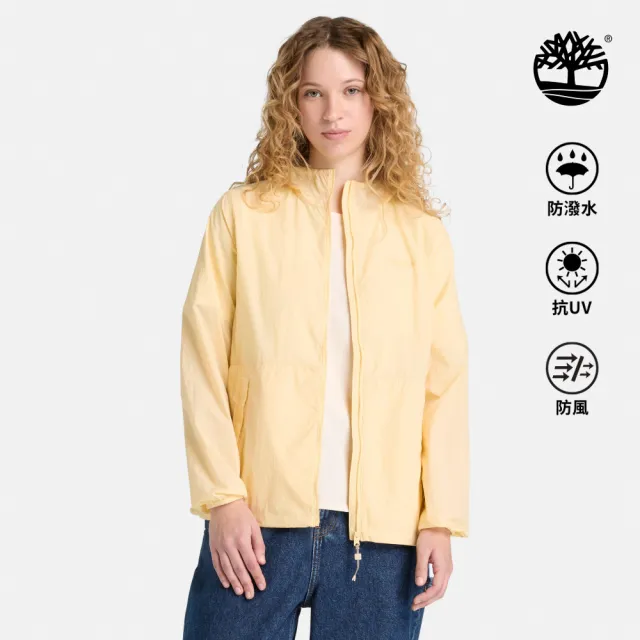 【Timberland】女款淺黃色防曬防風外套(A67HFA7K)