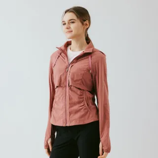 【TRAVELER 旅行者】女款兩件式防蚊吸排抗UV外套 (帽馬尾/拇指孔結構)｜261TR210