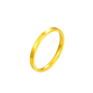 【周大福】光圈素戒 簡約百搭款 黃金戒指_計價黃金(3月超級新品/港圍13號)