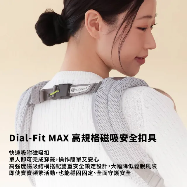【hugpapa】DIAL-FIT MAX 韓國四合一雙旋鈕嬰兒減壓背帶頂級夏季組 透氣新生兒雙腰凳背巾 運動旋鈕調整鬆緊