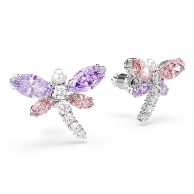 【SWAROVSKI 施華洛世奇】官方直營 Ariana Grande x Swarovski 蜻蜓耳釘 混合式切割 漸層色 | 5737371