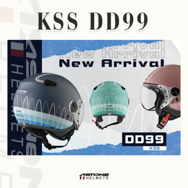 【ASTONE】官方直營-KSSDD99 3/4 半罩復古安全帽 飛行帽 造型鏡片(平淺綠/綠 平灰藍/藍 平櫻粉/粉紅)