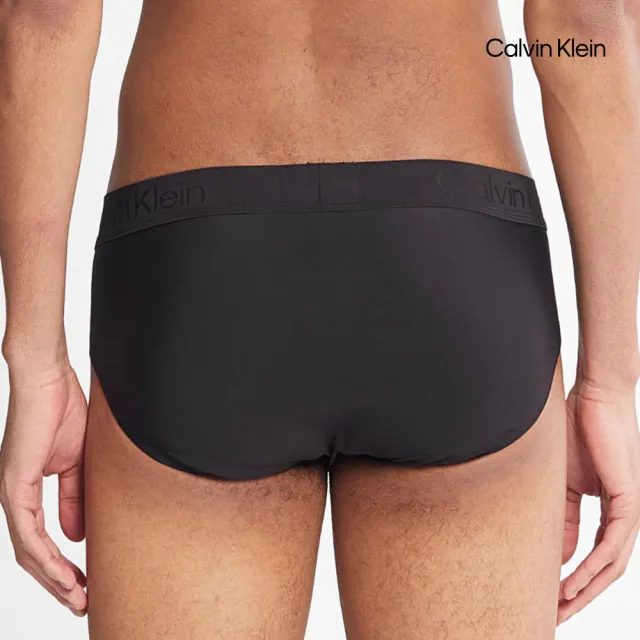 【CALVIN KLEIN】官方旗艦館 CK Black 微細纖維低腰三角內褲_黑色