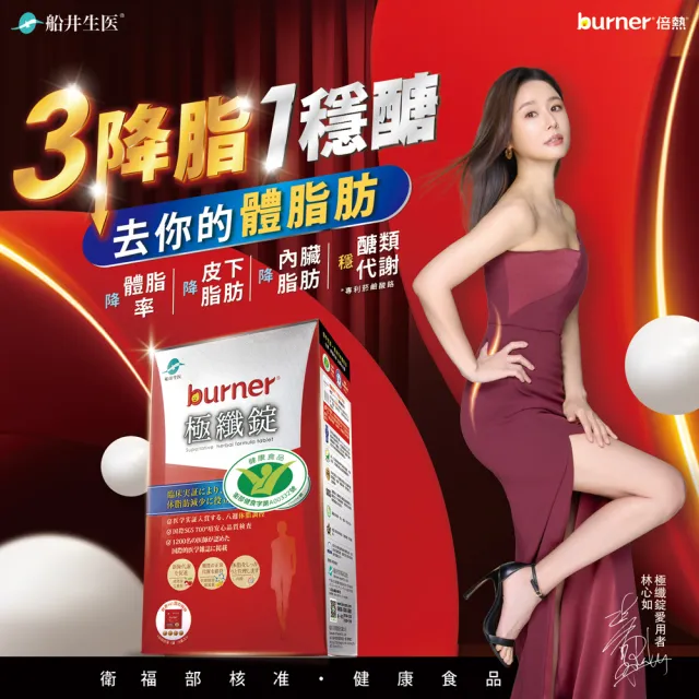 【funcare 船井生醫】倍熱 極纖錠窕戰組6盒(共240顆  林心如愛用推薦)