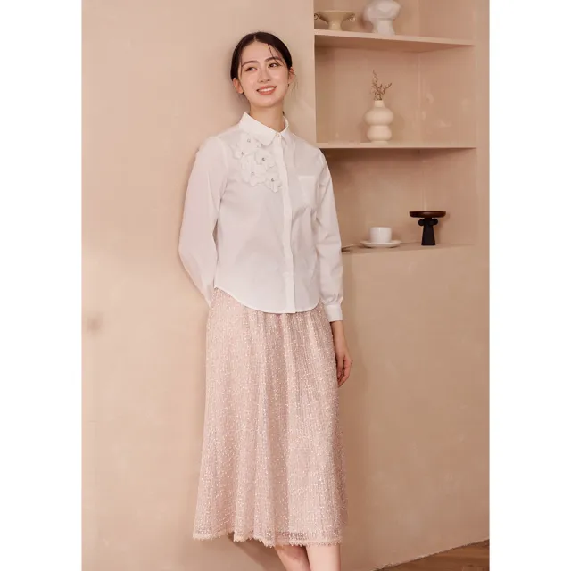 【perng yuh 芃諭名品】流光漫柔 節點紋 網紗裙(2026 SS Collection|5A春夏新品上市)
