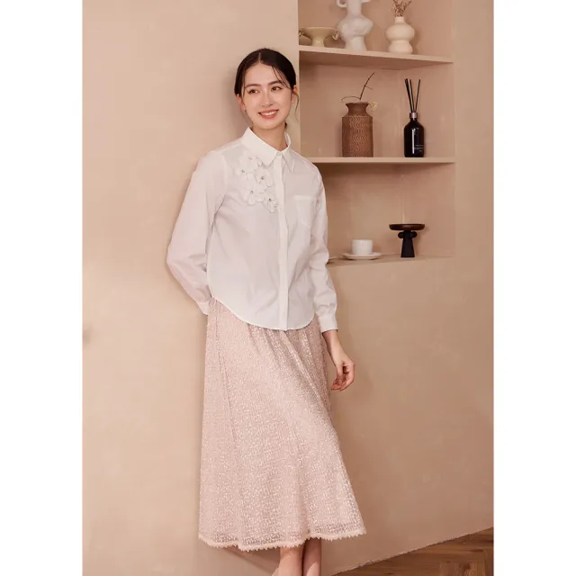 【perng yuh 芃諭名品】流光漫柔 節點紋 網紗裙(2026 SS Collection|5A春夏新品上市)