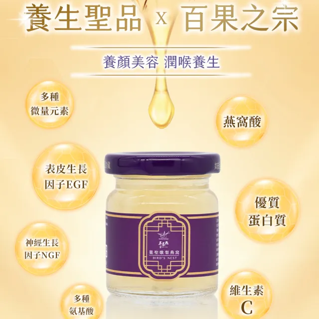 【MURONGYAN 慕蓉燕】巢聖燉梨燕窩6入禮盒x2盒組(60g/瓶/禮盒/附提袋/威品嚴選)