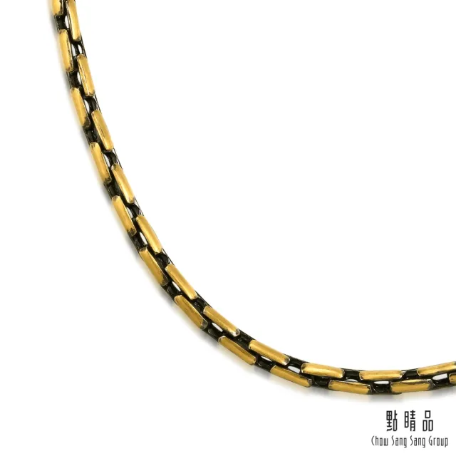 【點睛品】黑金線條 黃金項鍊_計價黃金